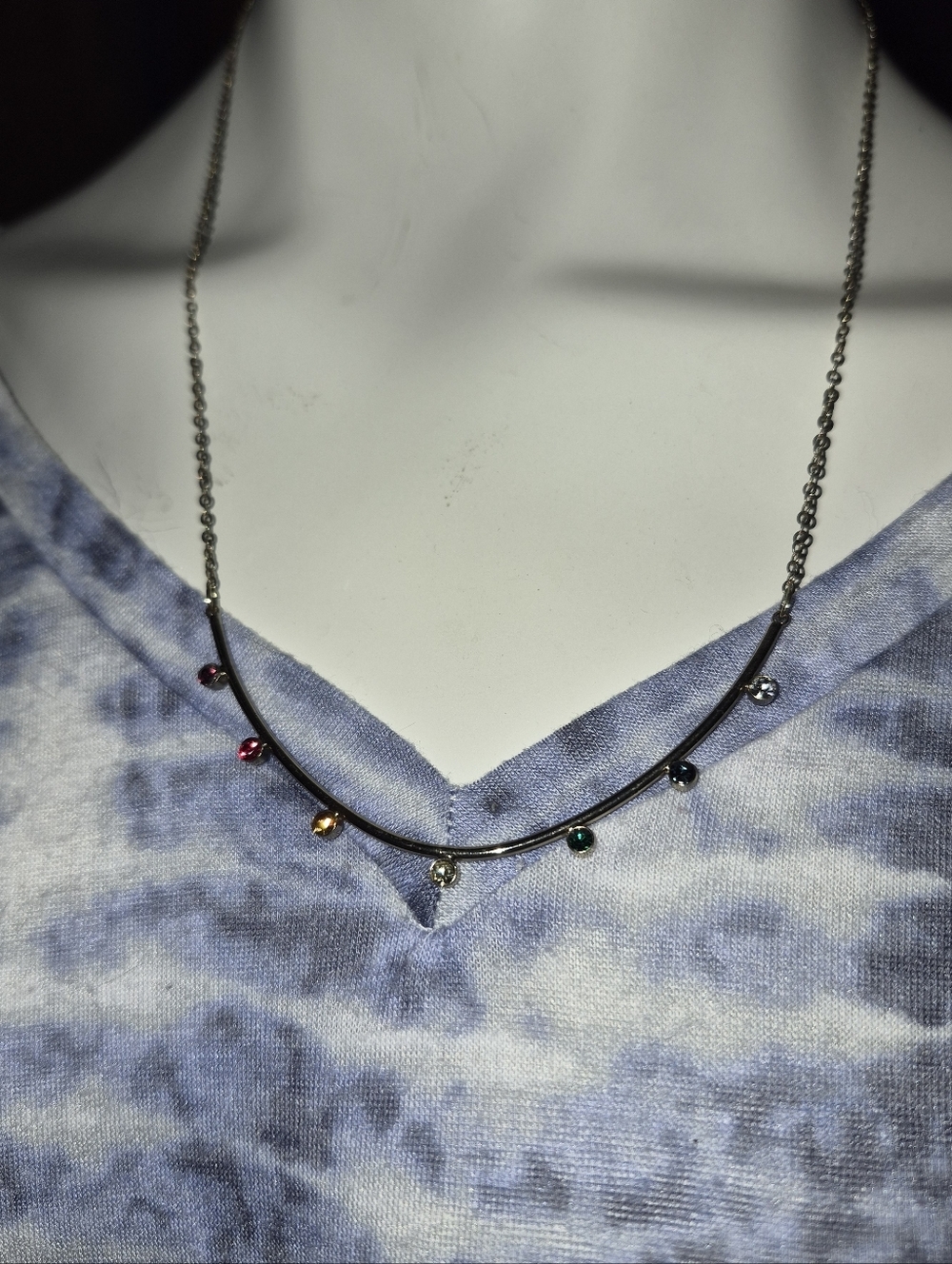 Loft Outlet Multicolor Rhinestone Necklace - Picture 2 of 6